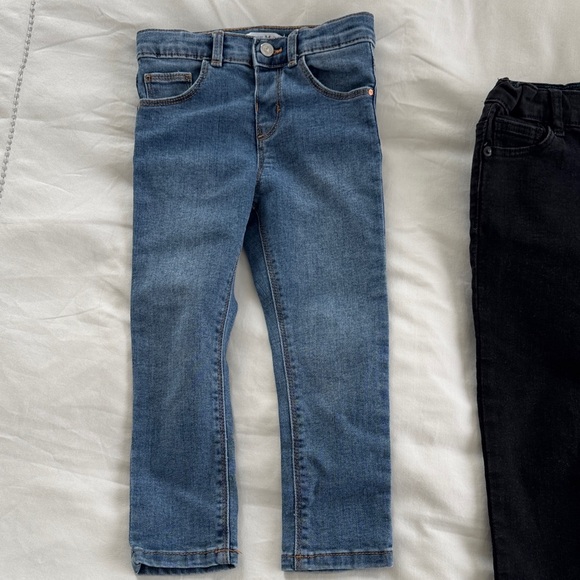 Stylish Kids Denim Jeans - Blue, Black, and White - Picture 3 of 9